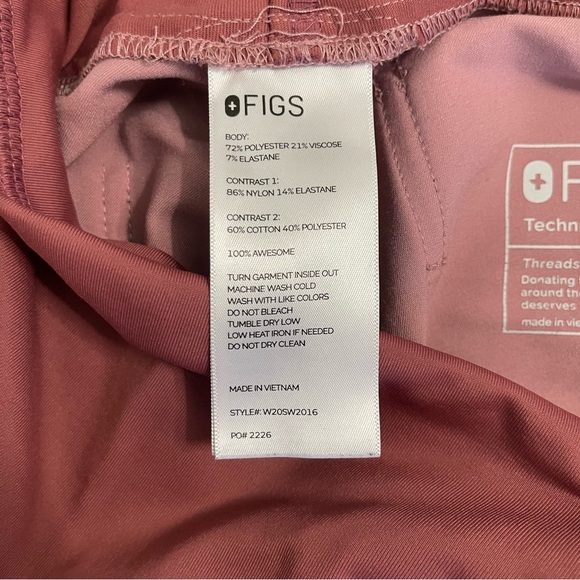 Figs Maternity Zamora Jogger Scrub Pants Mineral Mauve Women’s Size Small Nurse - Picture 4 of 5
